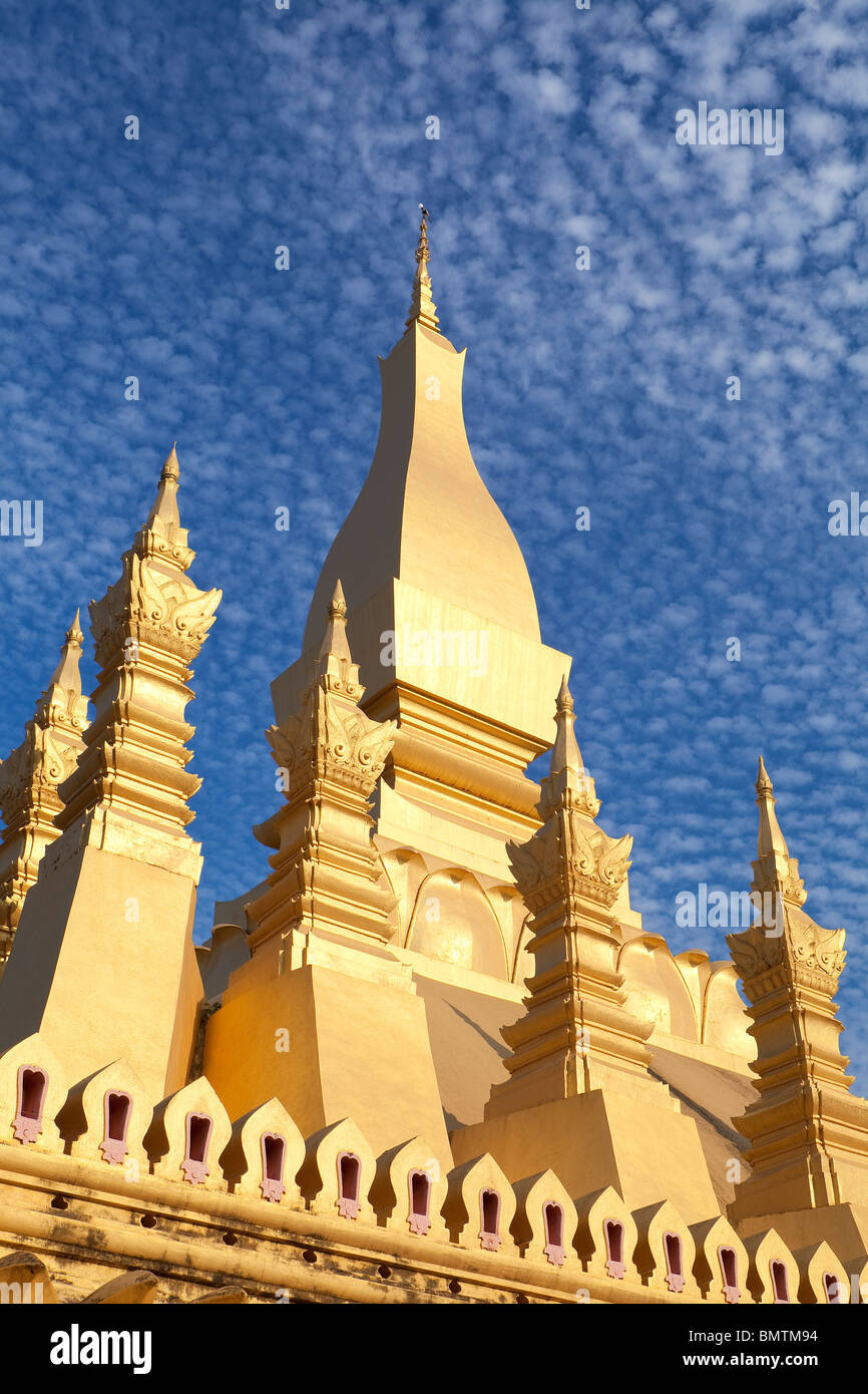 Pha That Luang (Pha Tat Luang), Vientiane, Laos Stock Photo