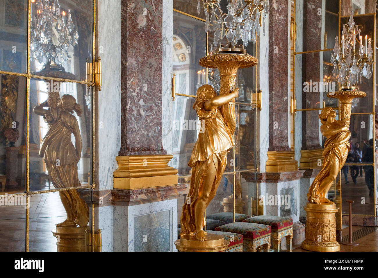 Chateau de Versailles, Galerie des Glaces Stock Photo