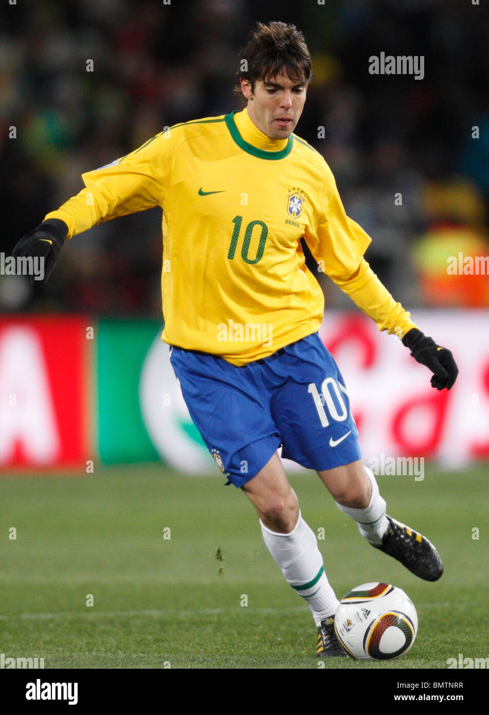 Kaka of Brazil in action against North Korea during a 2010 FIFA World Cup football match June 15, 2010. Stock Photo