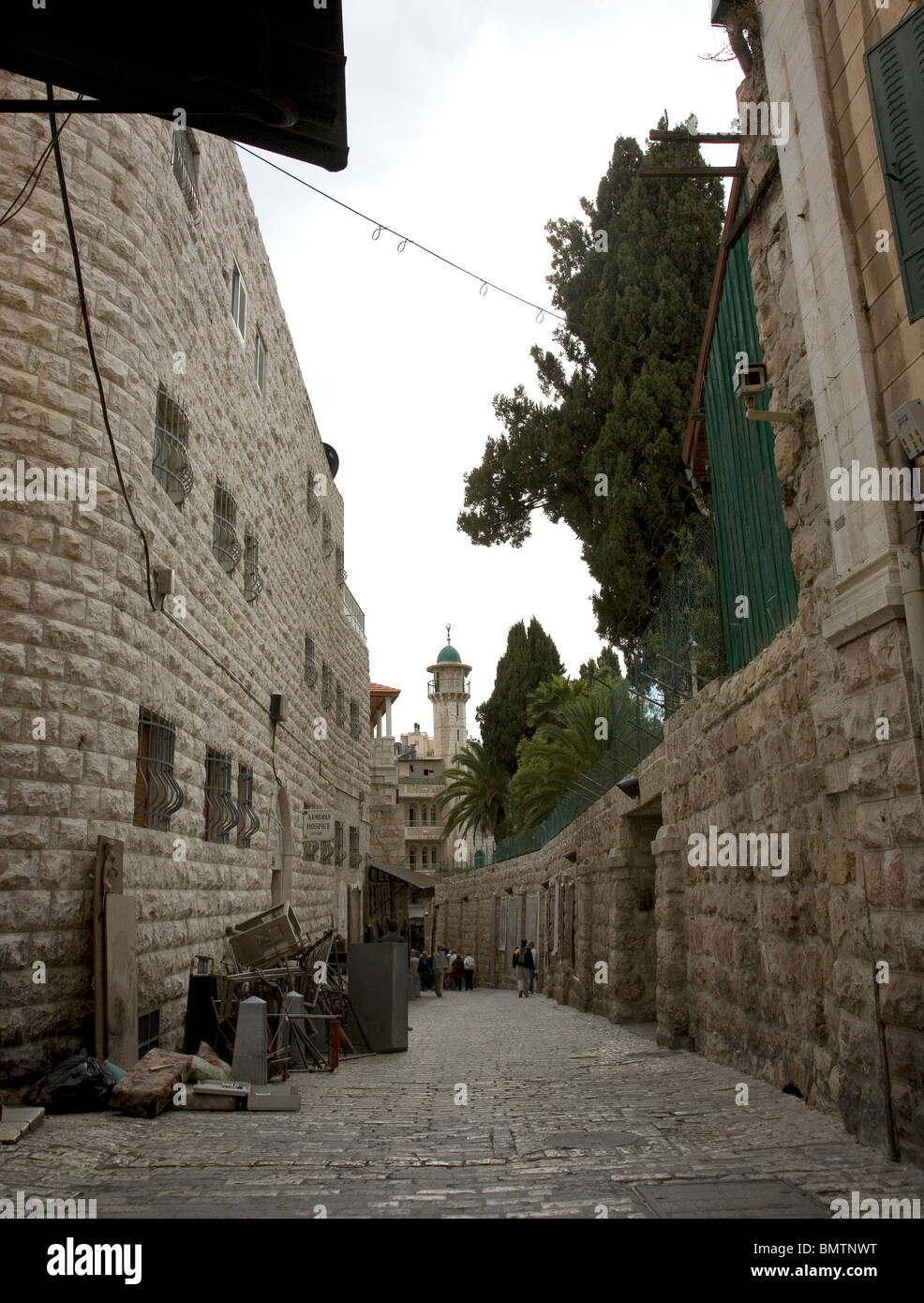 Via Dolorosa off El-Wad - Jerusalem - Israel Stock Photo