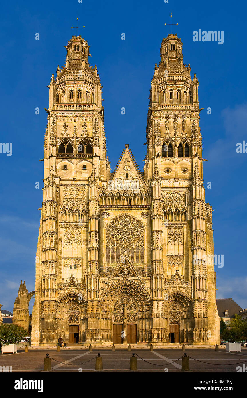 Saint Gatien Cathedral, Tours Stock Photo