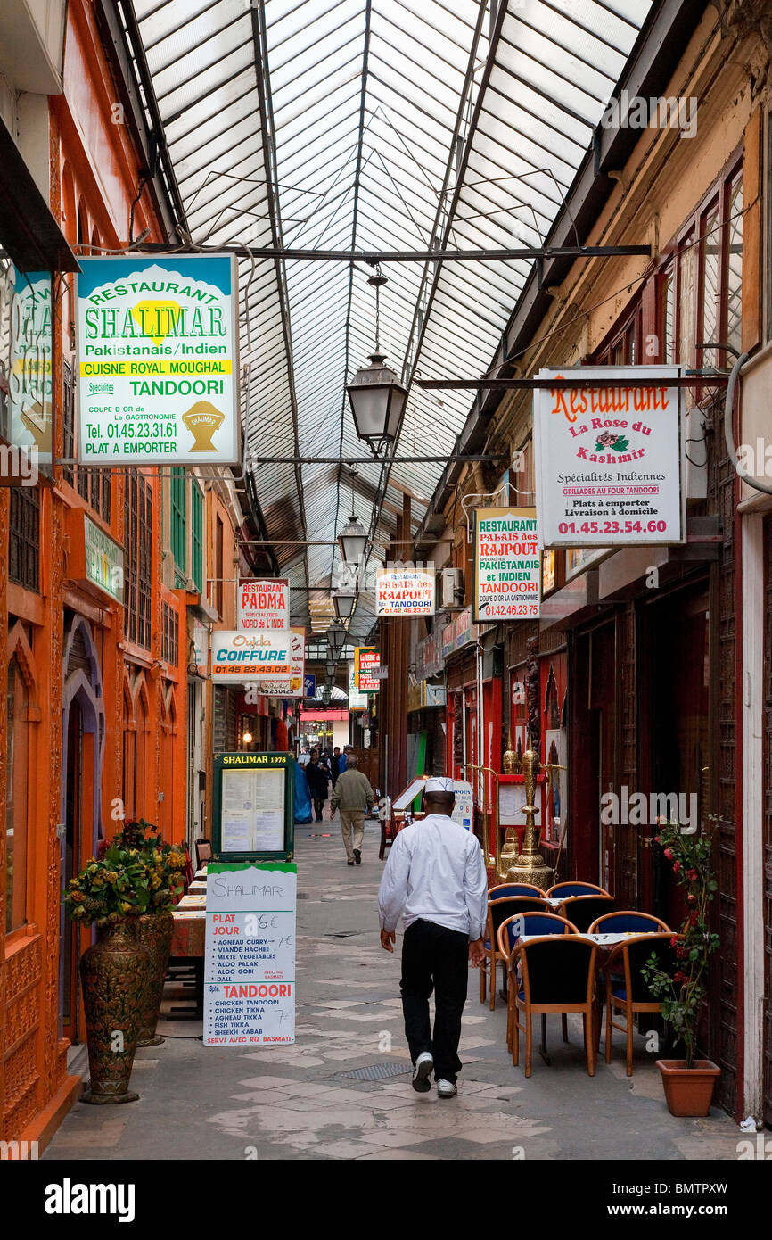 PARIS, COVERED PASSAGE, PASSAGE BRADY Stock Photo