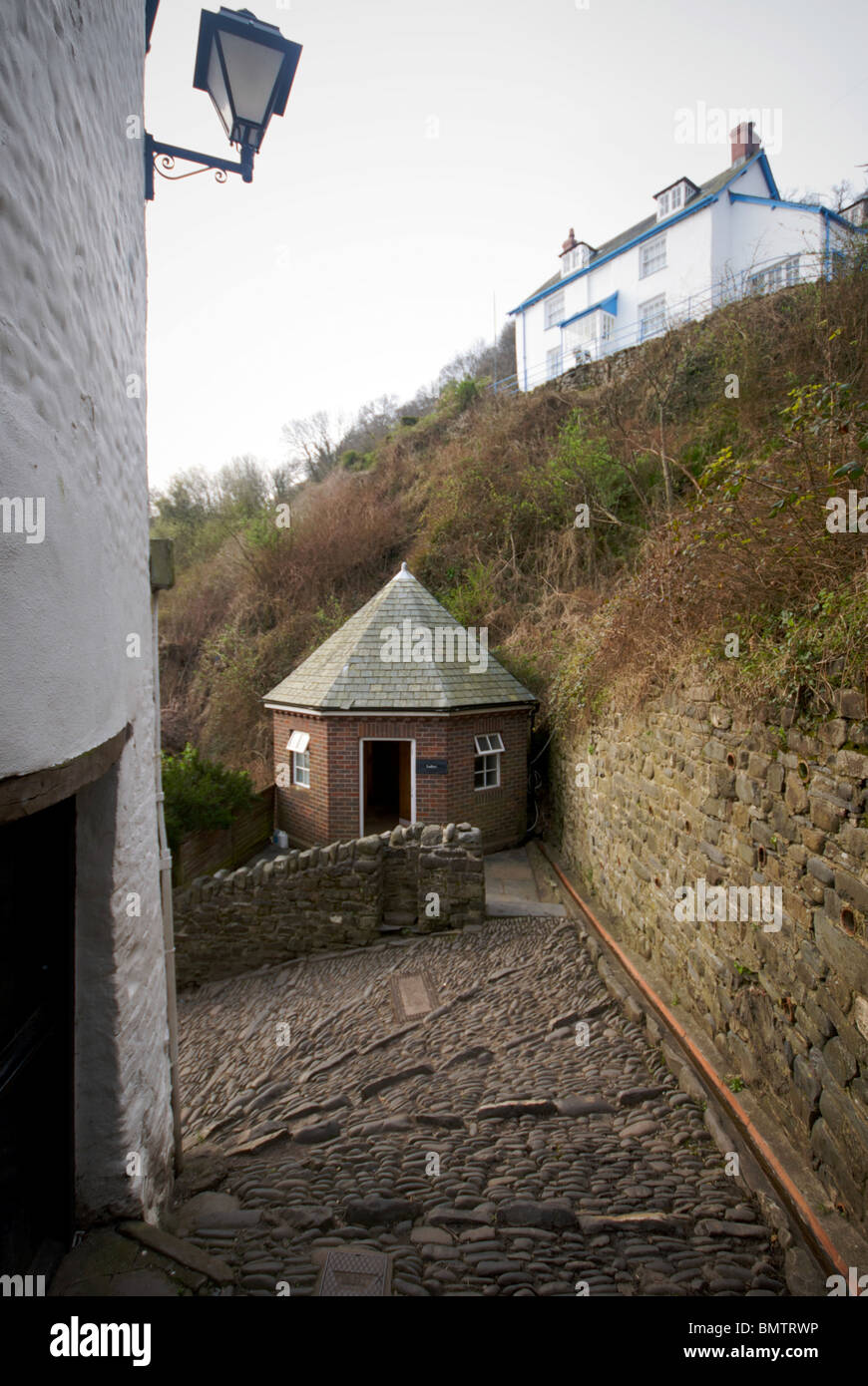 Clovelly Devon UK Cobbled Streets Stock Photo Alamy
