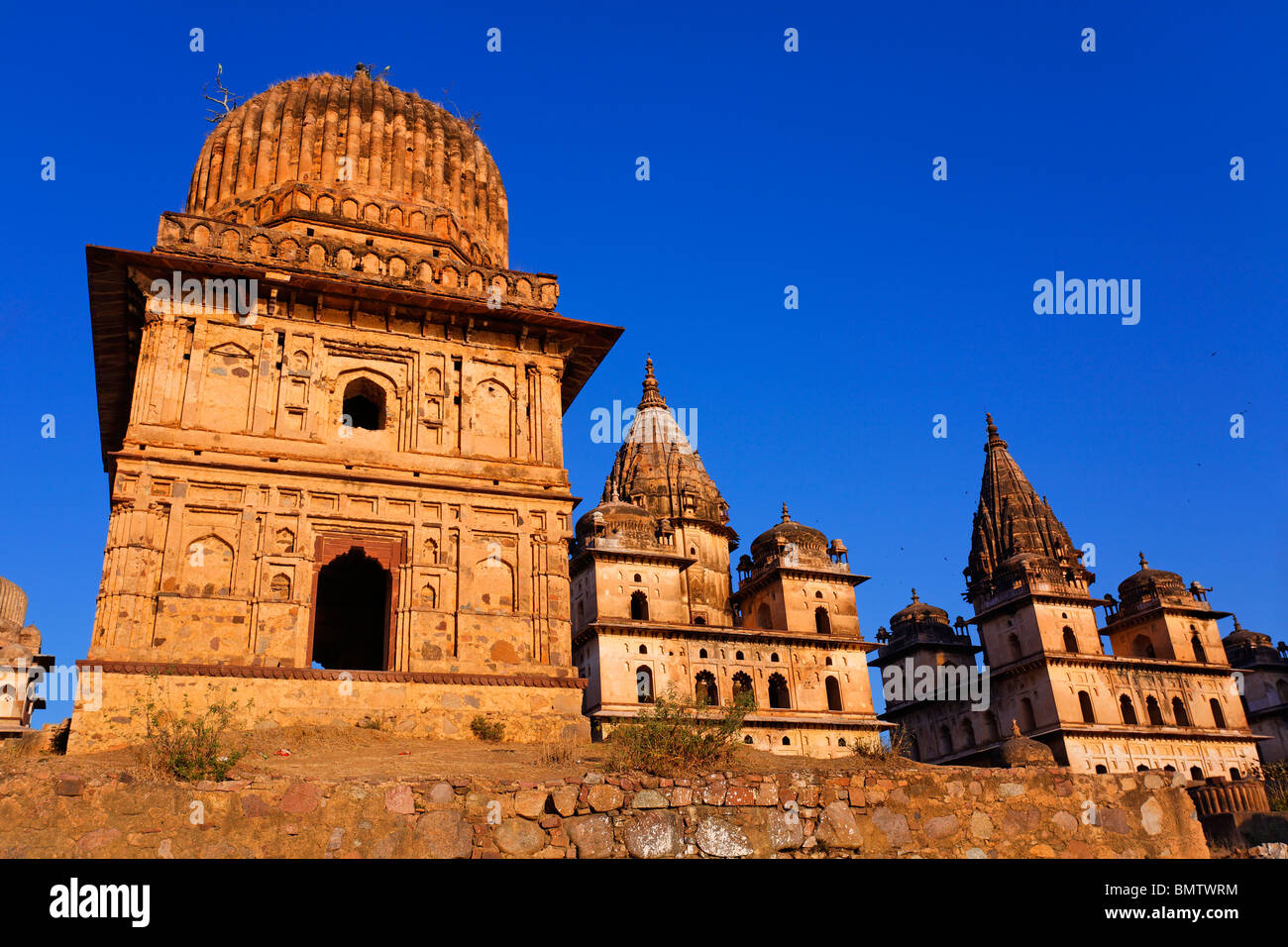 Chhatris, Orchha, Madhya Pradesh, India Stock Photo