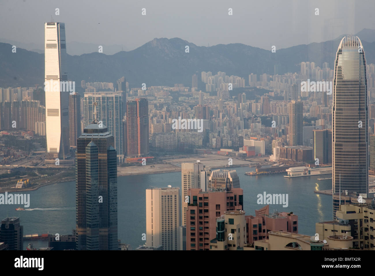 Hong Kong Financial central district skyscrapers Stock Photo