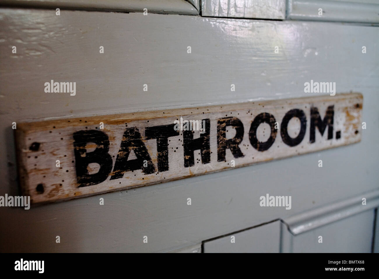 Bathroom door sign. Stock Photo
