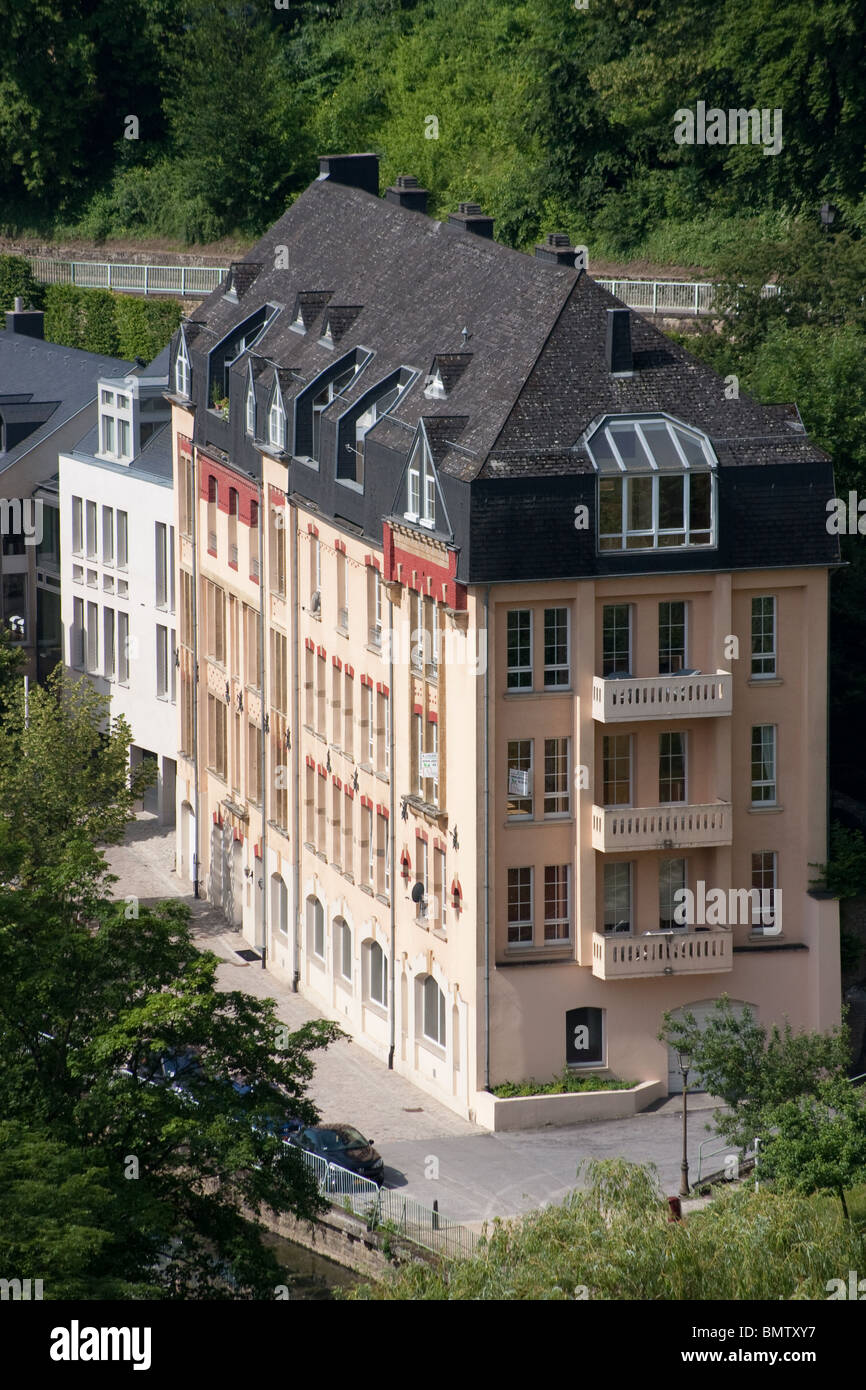flats apartments balcony skylight hillside valley Stock Photo Alamy