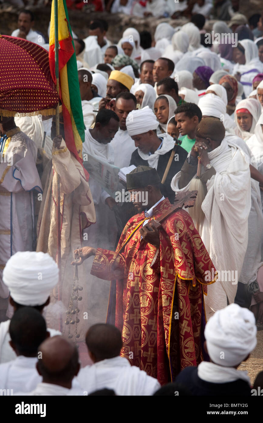 Africa. Ethiopia. Gonder. Timkat festival. Stock Photo