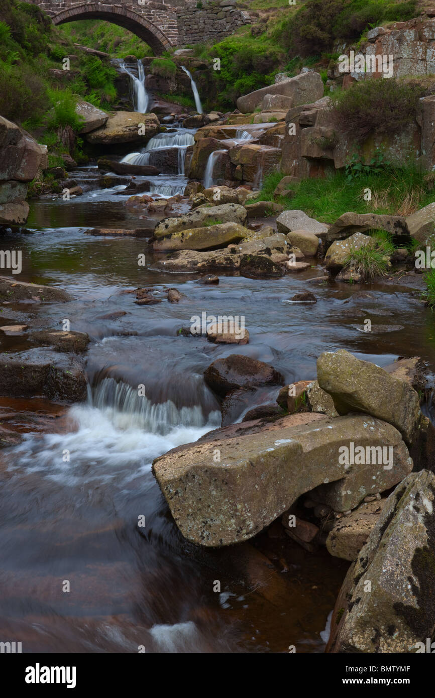 Three Shires Head Waterfall Stock Photo Alamy