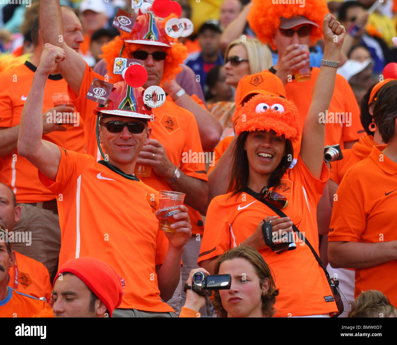 DUTCH FANS NETHERLANDS V JAPAN DURBAN STADIUM DURBAN SOUTH AFRICA 19