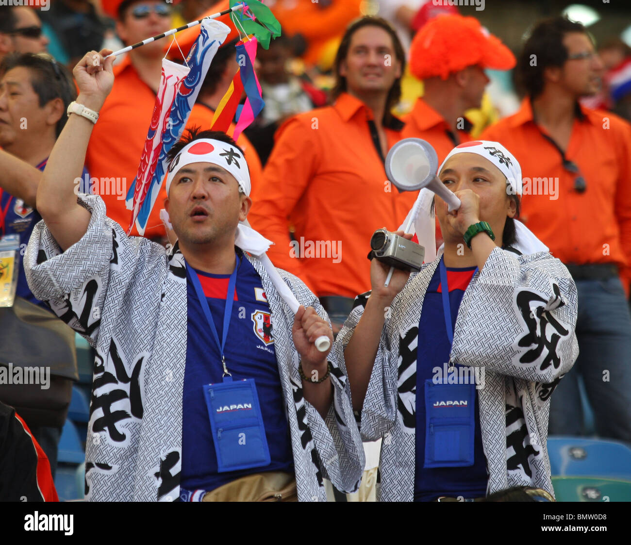 JAPAN FANS NETHERLANDS V JAPAN DURBAN STADIUM DURBAN SOUTH AFRICA 19