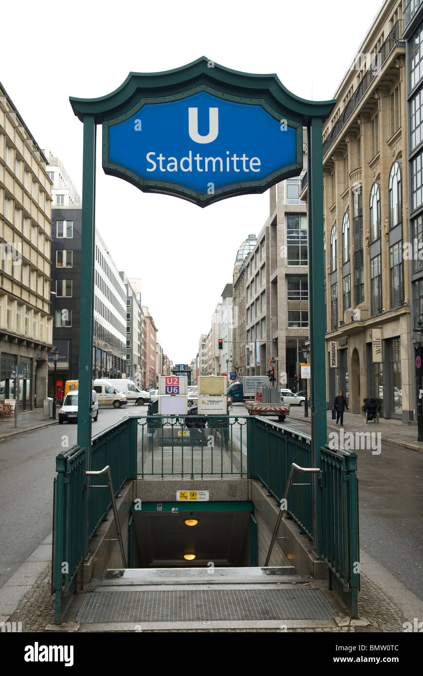 Stadmitte U-Bahn underground station sign Berlin Germany Stock Photo