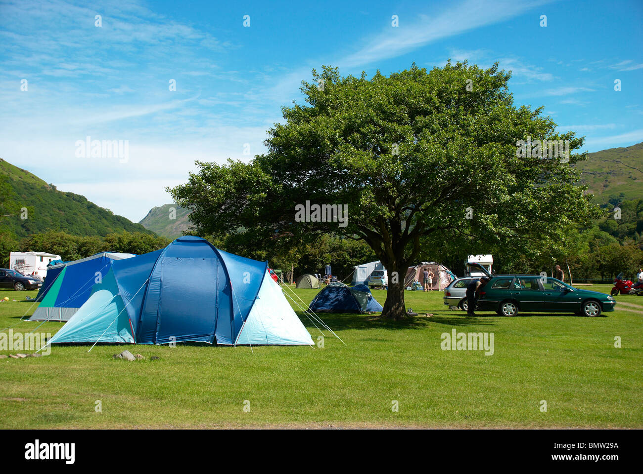 Campsite in the Lake District Stock Photo Alamy