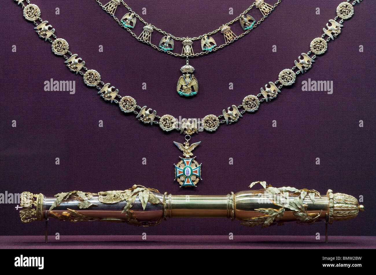 Baroque Napoleon and Marie Louise Scepter Stock Photo