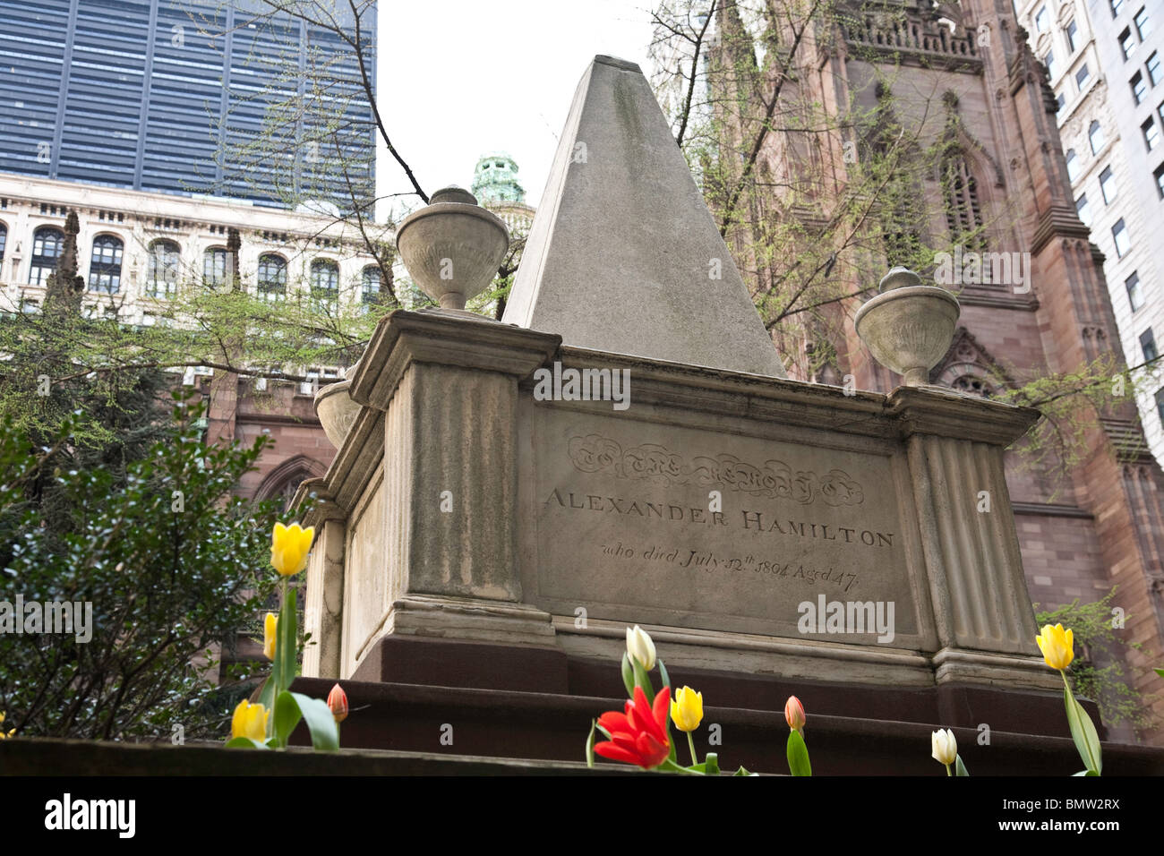 Alexander Hamilton's Grave Site is in New York City, USA Stock Photo