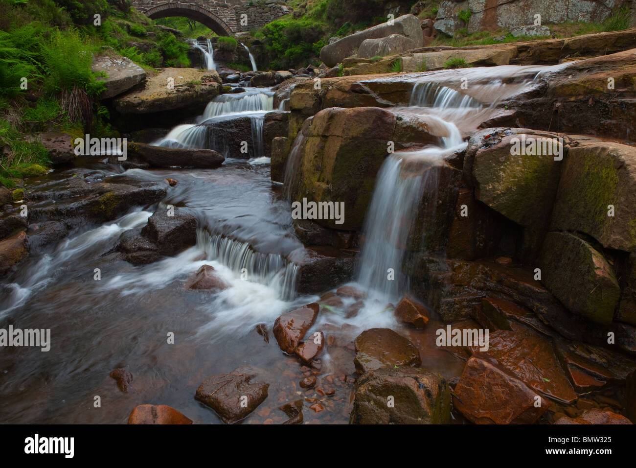 Three Shires Head Waterfall Stock Photo Alamy