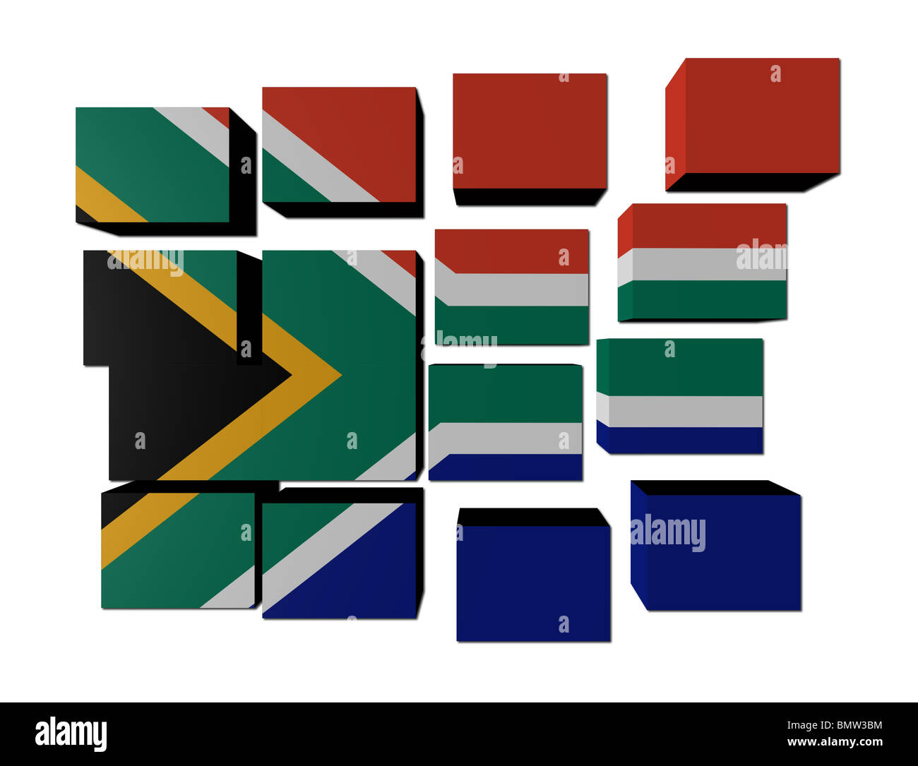 South African Flag On Cubes Illustration Stock Photo Alamy