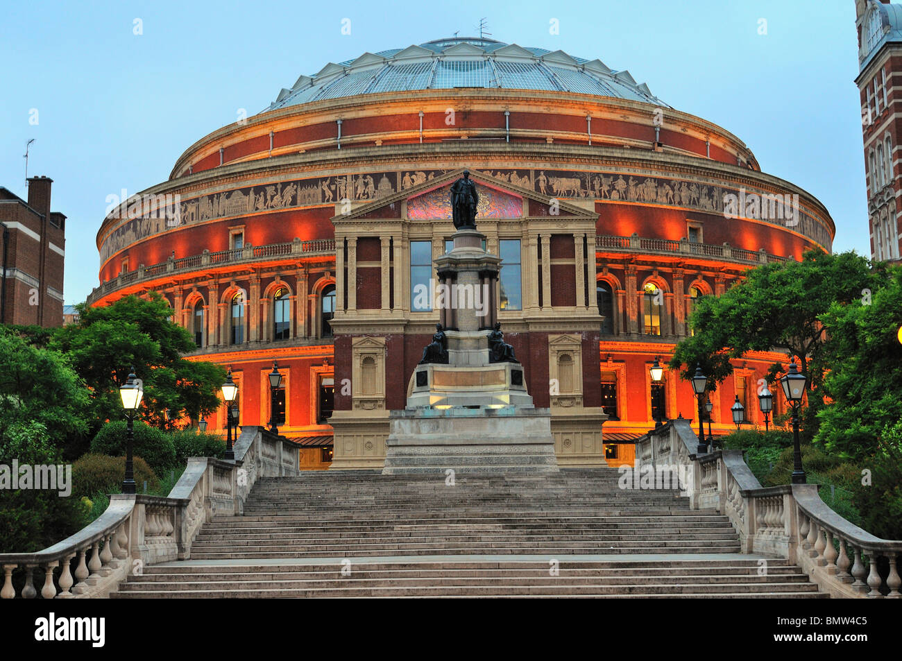 Royal Albert Hall at night Stock Photo