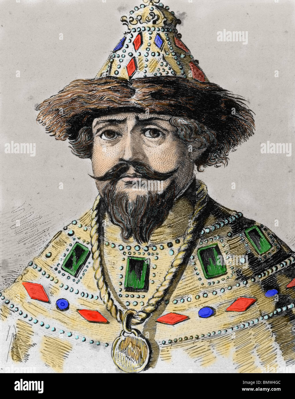 Michael I (Mikhail Fyodorovich Romanov), (1596-Moscow, 1645). Tsar of Russia from 1613 to 1645. Stock Photo