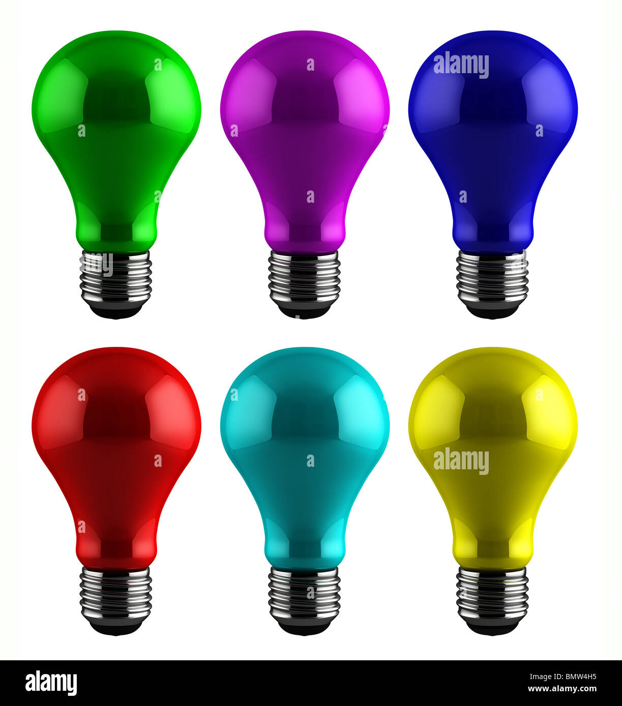 Colorful light bulbs Stock Photo Alamy