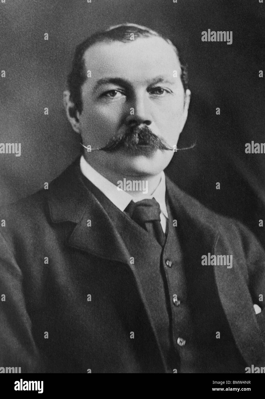 Portrait photo circa 1890s of Scottish author Arthur Conan Doyle (1859 - 1930) - creator of fictional detective Sherlock Holmes. Stock Photo