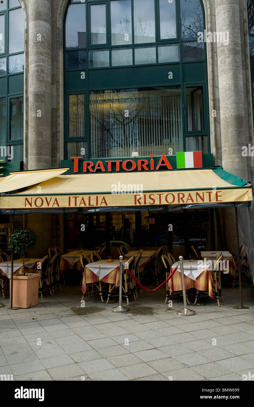 Trattoria Italian restaurant Berlin Germany Stock Photo