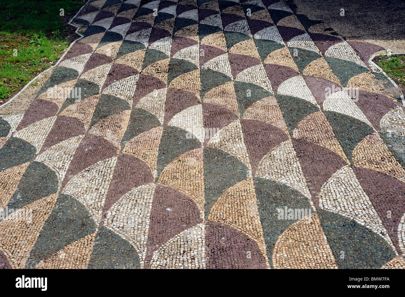 Mosaics of ruins of baths of caracalla, Rome, Italy Stock Photo