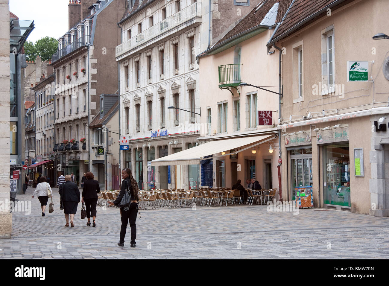 narrow windows door street shop buildings cafe Stock Photo Alamy