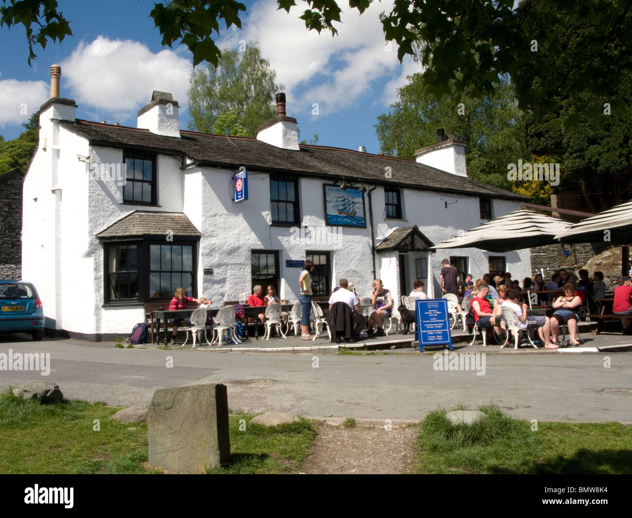 Brittania Inn at Elterwater, Cumbria, The English Lake District Stock Photo