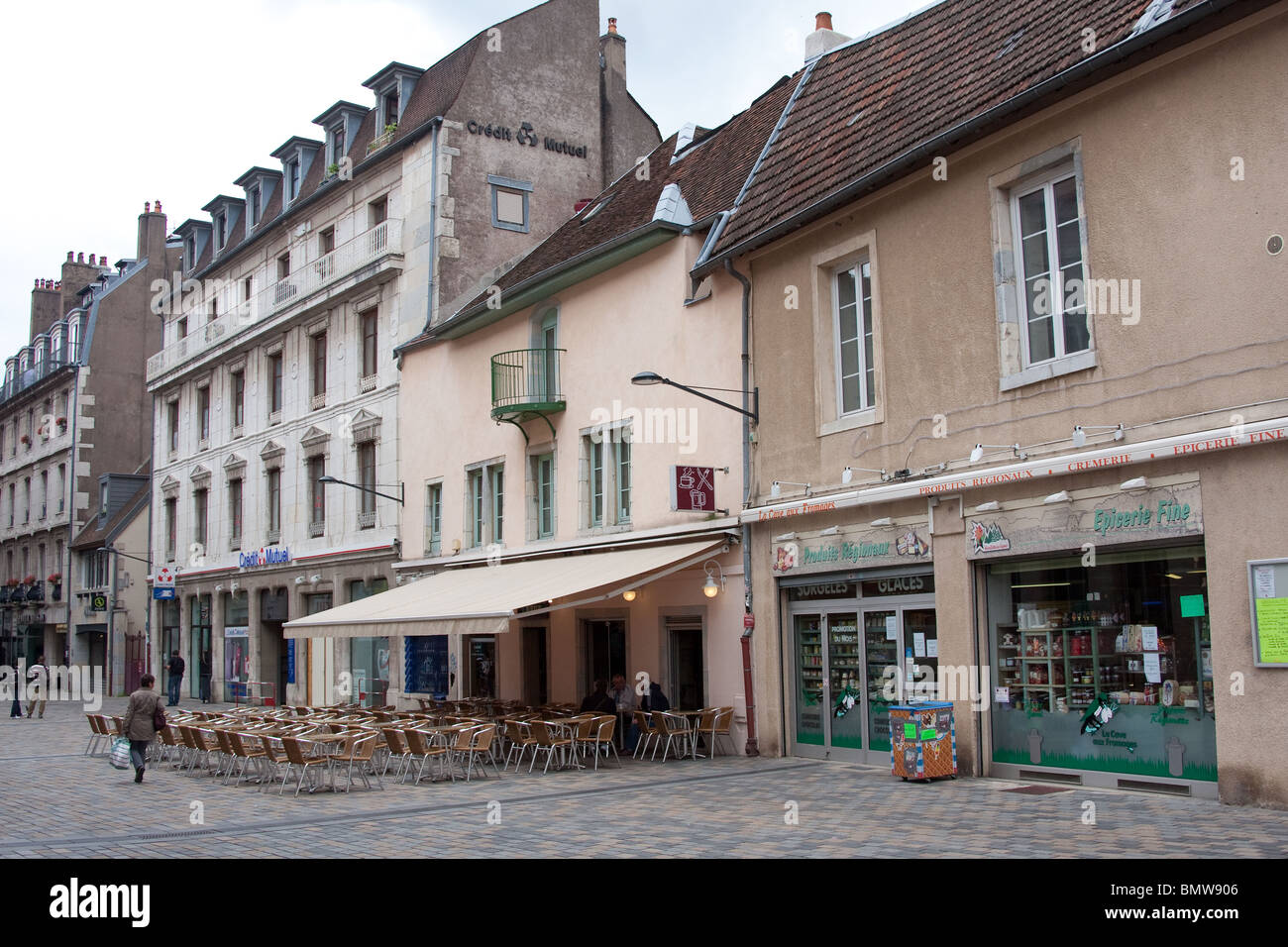 narrow windows door street shop buildings cafe Stock Photo Alamy