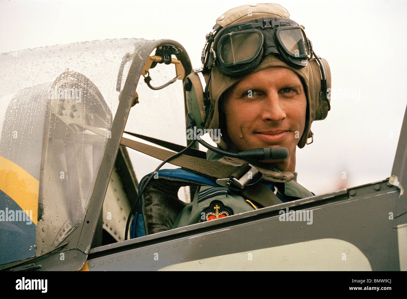 The Red Arrows pilot Flt. Lt. Matt Jarvis helping raise funds for Macmillan cancer charity. Jarvis (Jarvo) died in March 2005. Stock Photo