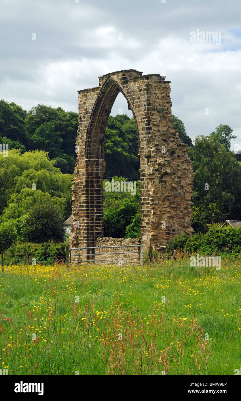The ruins of Dale Abbey, in the village of Dale Abbey, Derbyshire