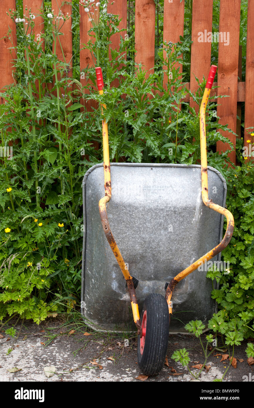 Untidy Back garden, Ireland Stock Photo