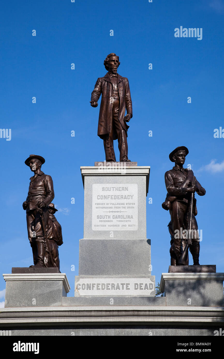 Southern Confederacy memorial to Confederate dead Texas State Capitol Building Austin Texas USA Stock Photo