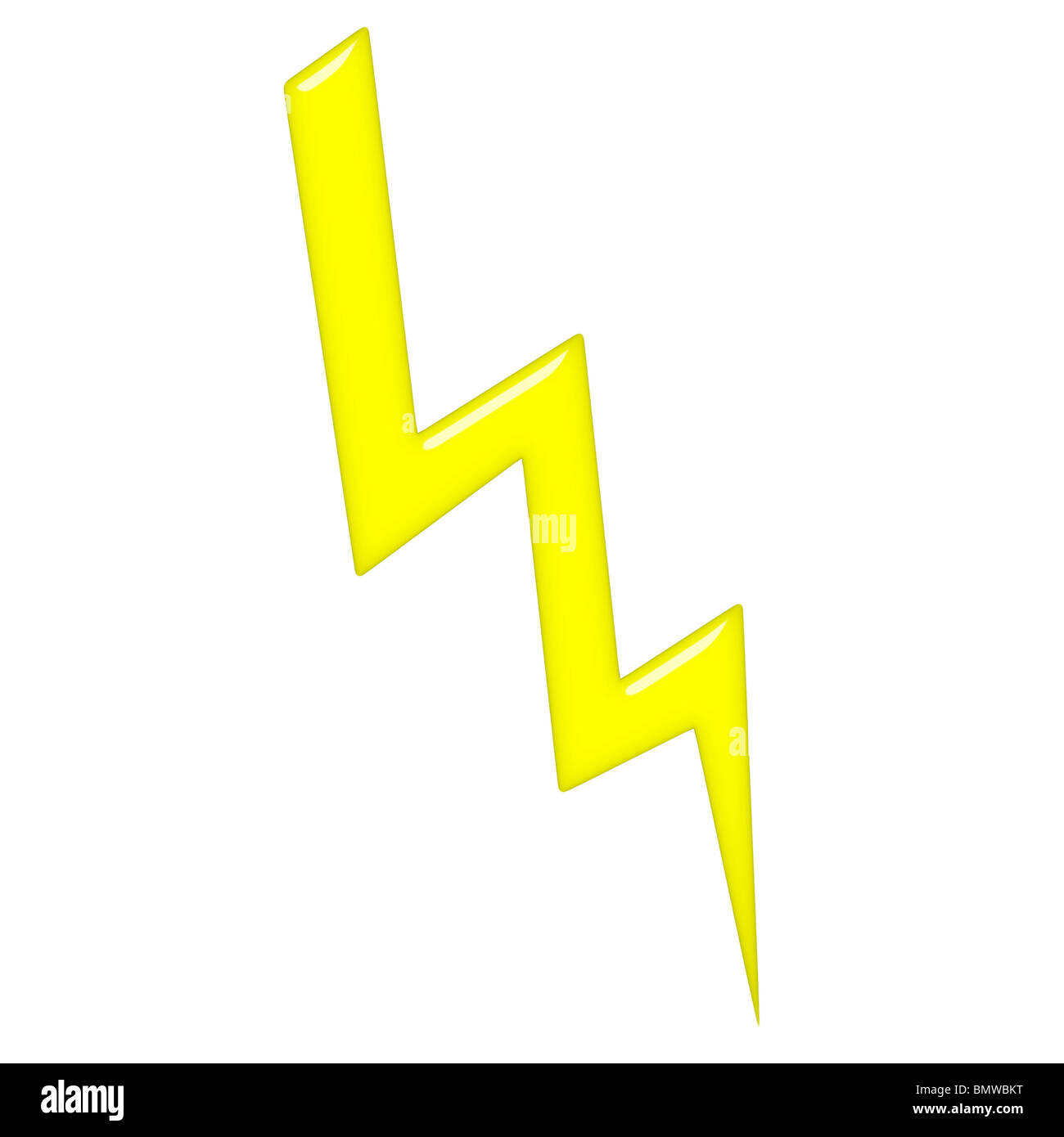 3d lightning isolated in white Stock Photo - Alamy
