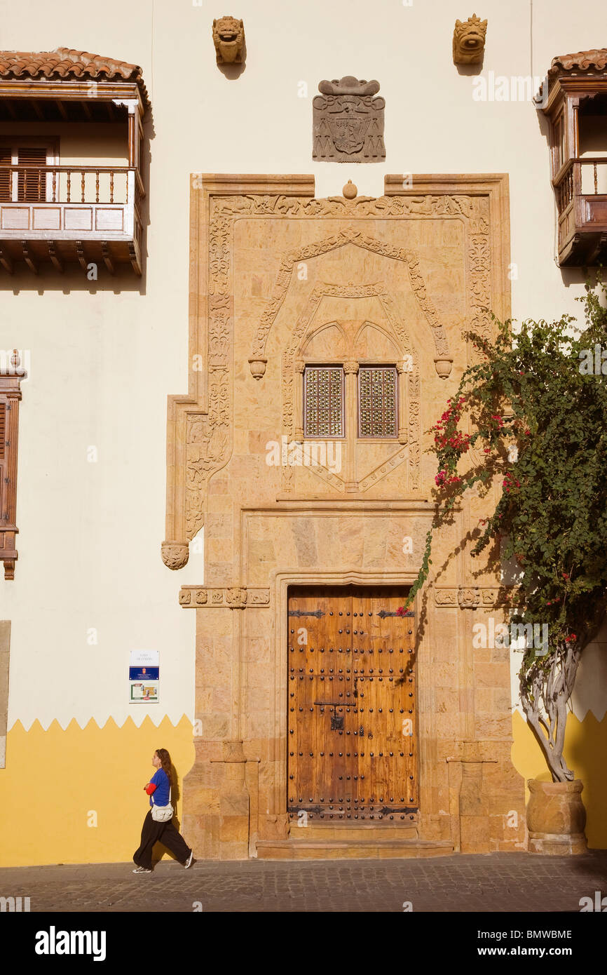 Doorway of the Casa de Colon in Vegueta, Las Palmas de Gran Canaria Stock Photo