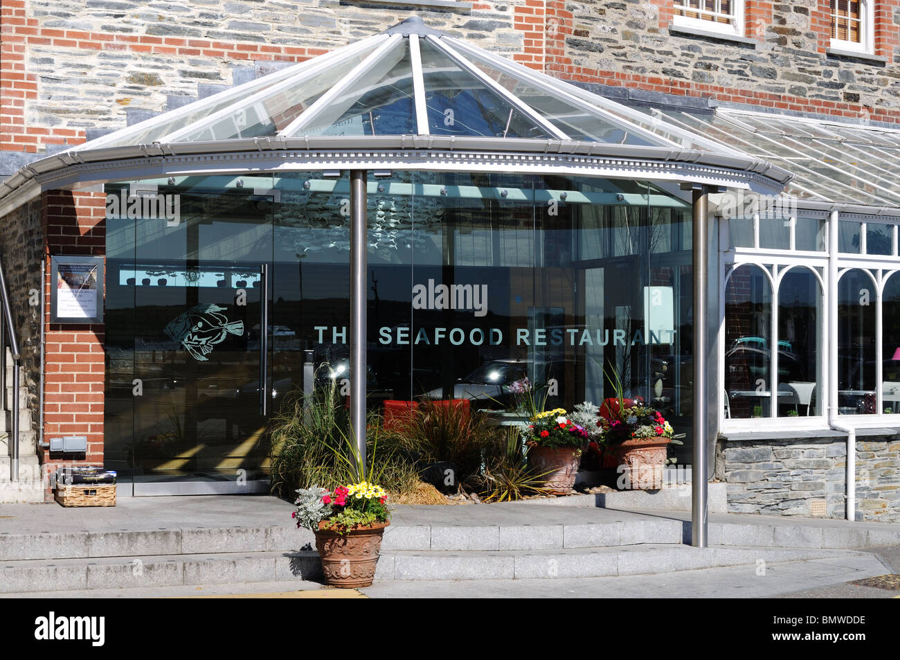 rick steins seafood restaurant in padstow, cornwall, uk Stock Photo - Alamy