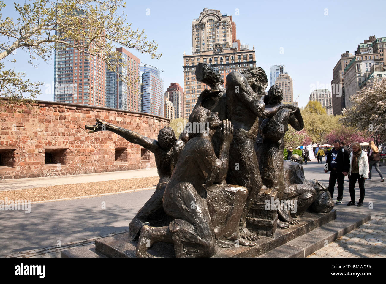 Image result for the immigrants statue nyc battery