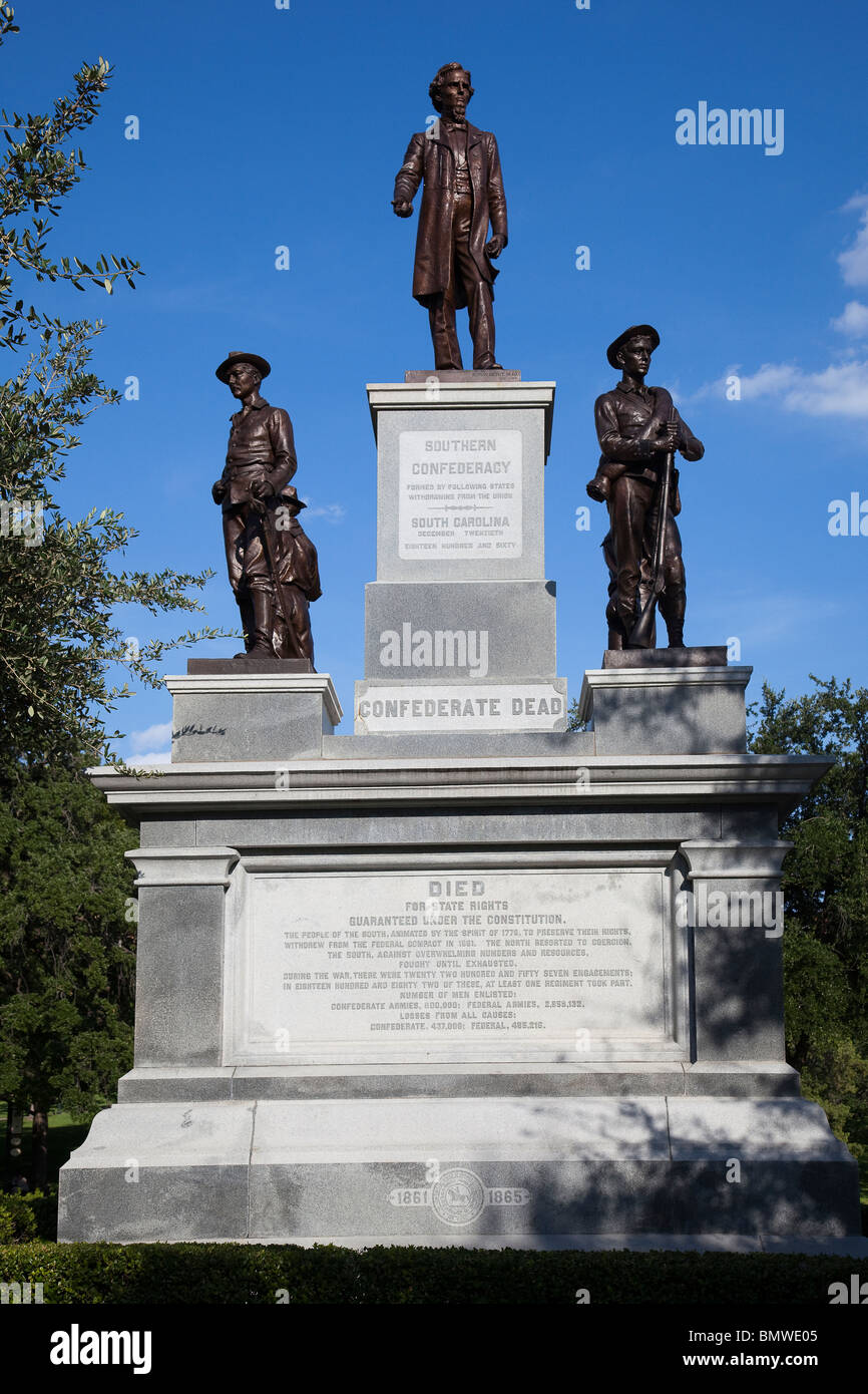 Southern Confederacy memorial to Confederate dead Texas State Capitol Building Austin Texas USA Stock Photo