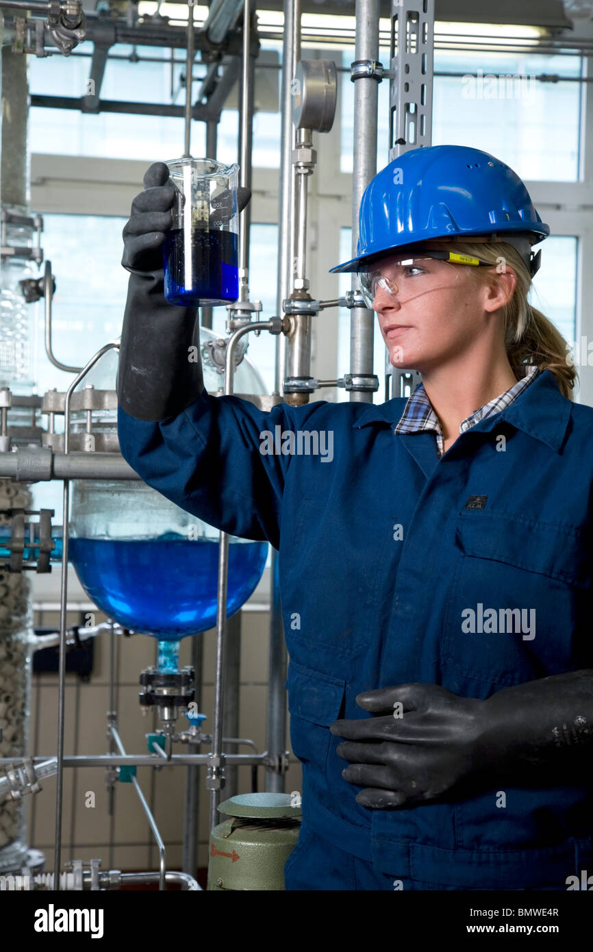 Trainee chemical technician at Evonik company, Marl, Germany Stock ...