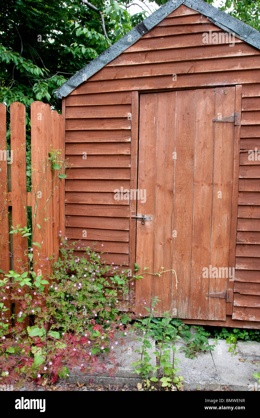 Untidy Back garden, Ireland Stock Photo