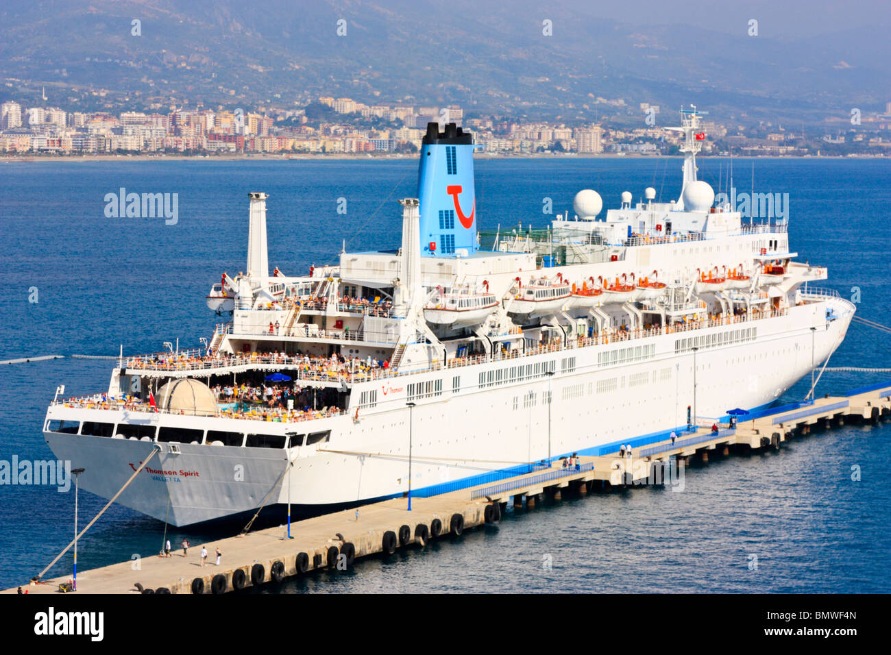 Cruise Ship at the jetty in Alanya, Turkey Stock Photo - Alamy