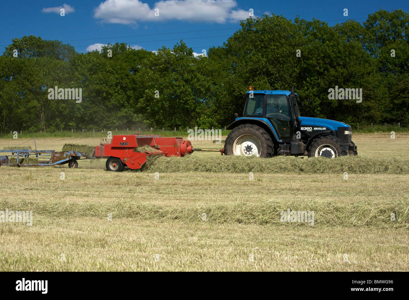 Baling Hay - Stock Image