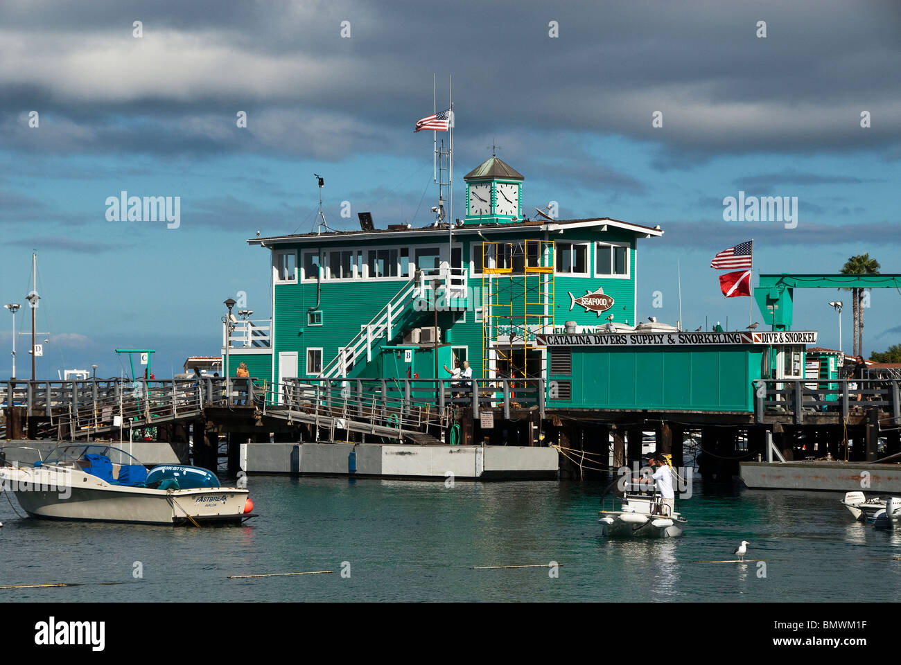 Avalon Pier Catalina Island California USA Stock Photo Alamy