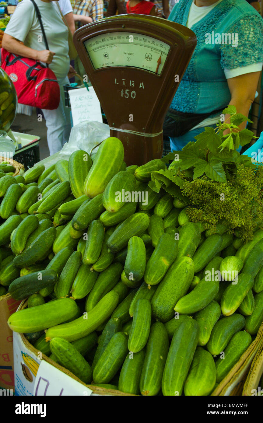 Cucumbers Centraltirgus the central market Riga Latvia Europe Stock Photo