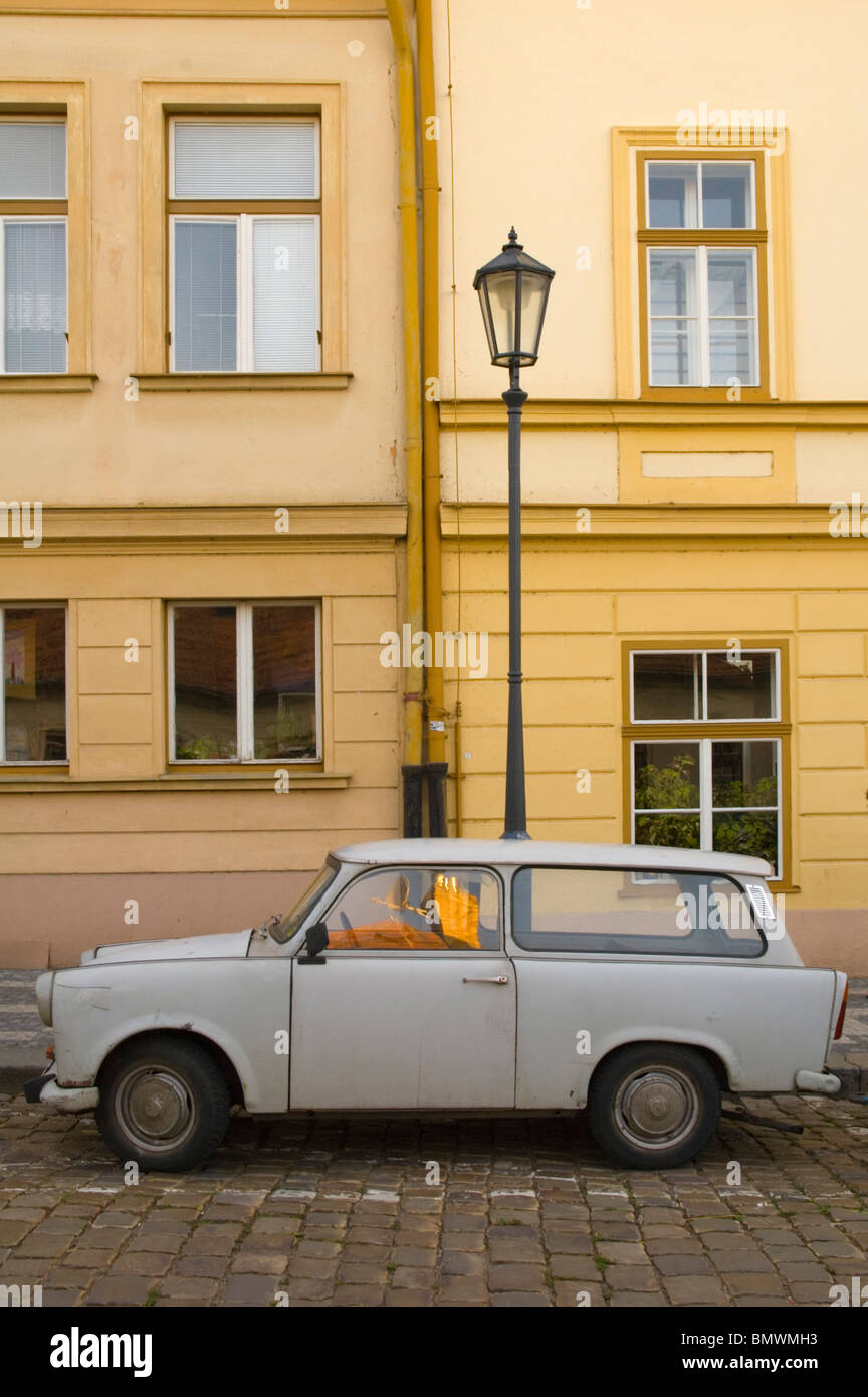 Trabant 601 car parked in Vysehrad district Prague Czech Republic Europe Stock Photo