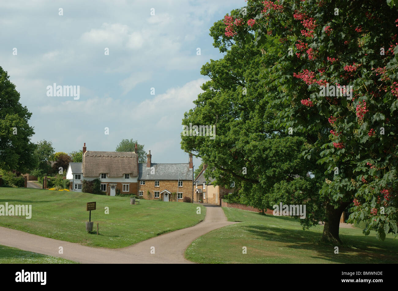 the village green, Creaton, Northamptonshire, England, UK Stock Photo
