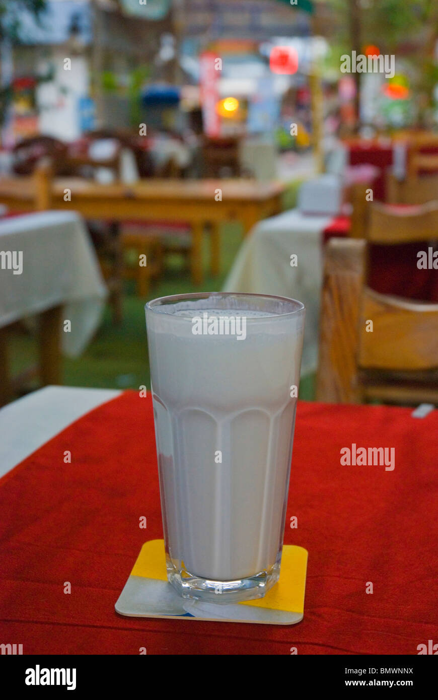 Ayran the salty yogurt drink Antalya Mediterranean coast Turkey Asia