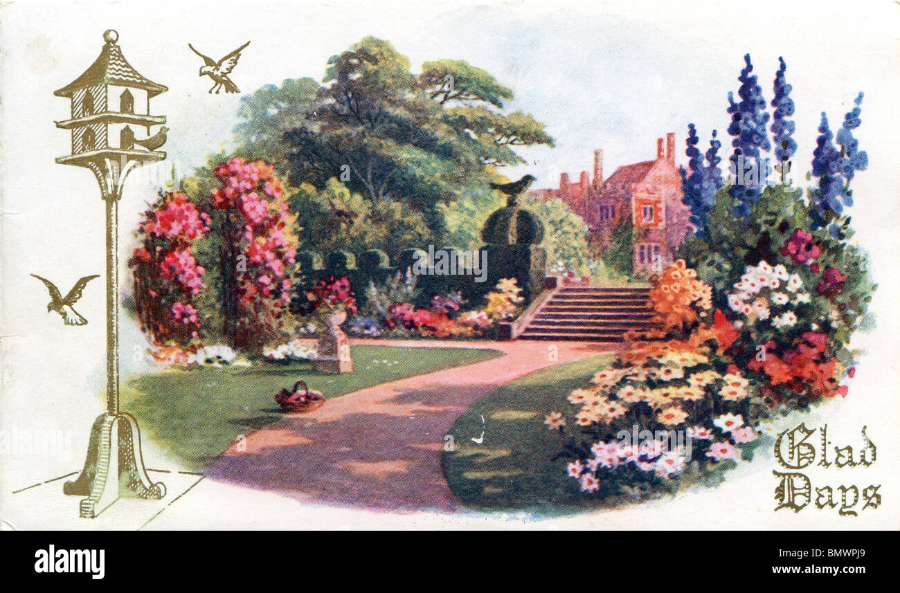 Victorian garden painting hi-res stock photography and images - Alamy