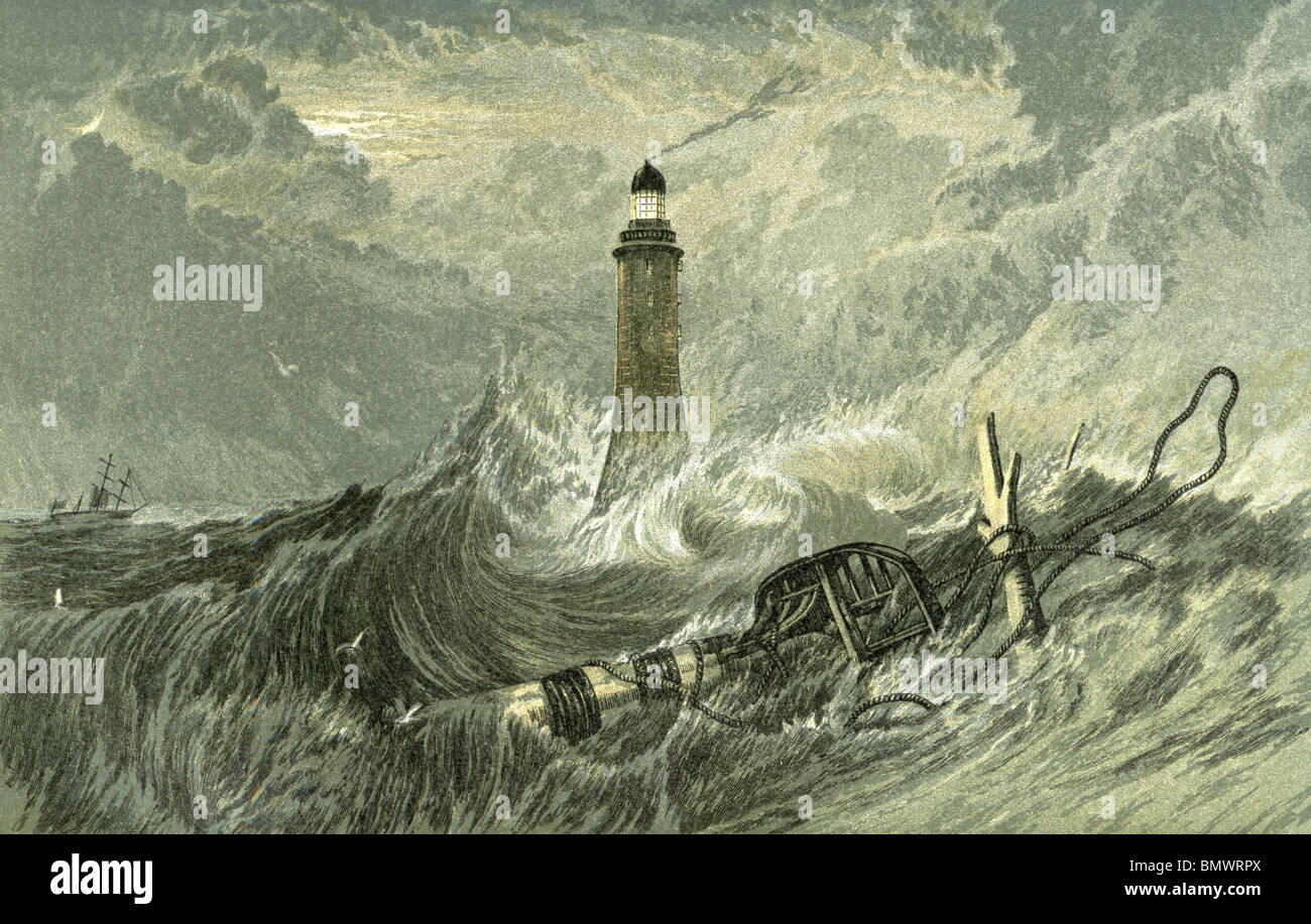 The Eddystone Lighthouse Stock Photo